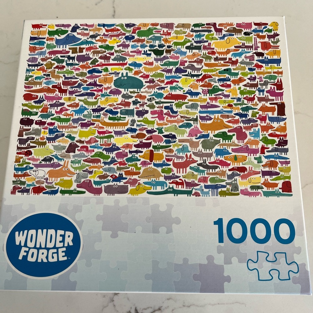 Wonder Forge 1000 Piece Puzzle with Colorful Dogs
